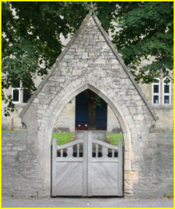 A contemporary view of the entrance gate.